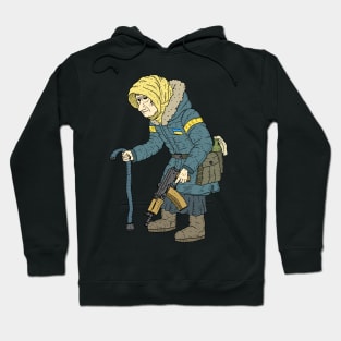 tactical babushka, Ukrainian grandma. Hoodie